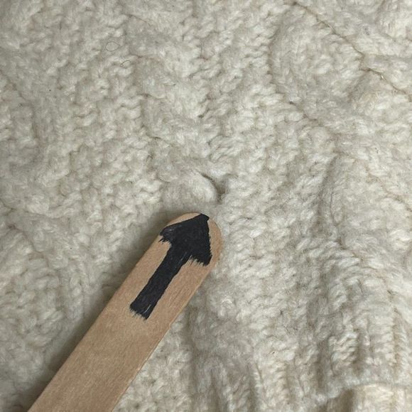 Paul James Vintage Womens 100% Wool Chunky Cable Knit Sweater Size L Fisherman - Picture 12 of 15